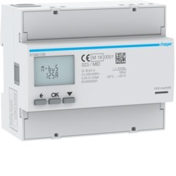 COMPTEUR TRI 125A MBUS MID - GESTION DU BATIMENT HAGER ECM310D