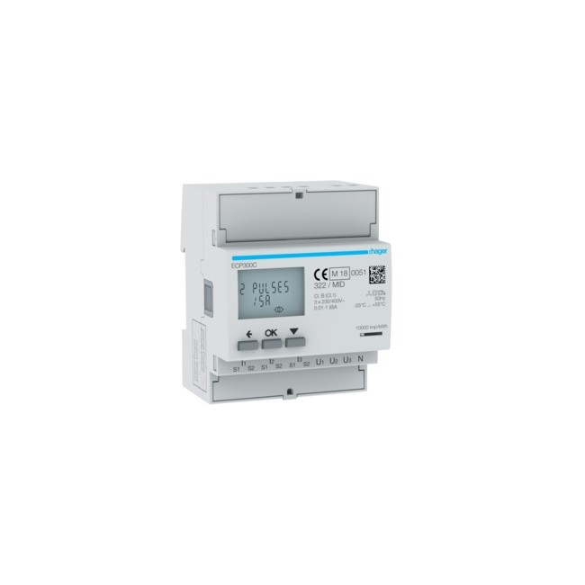 COMPTEUR TRI IND. MID - GESTION DU BATIMENT  HAGER ECP300C