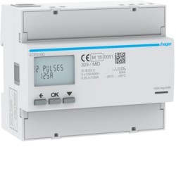 COMPTEUR TRI 125A MID - GESTION DU BATIMENT HAGER ECP310D