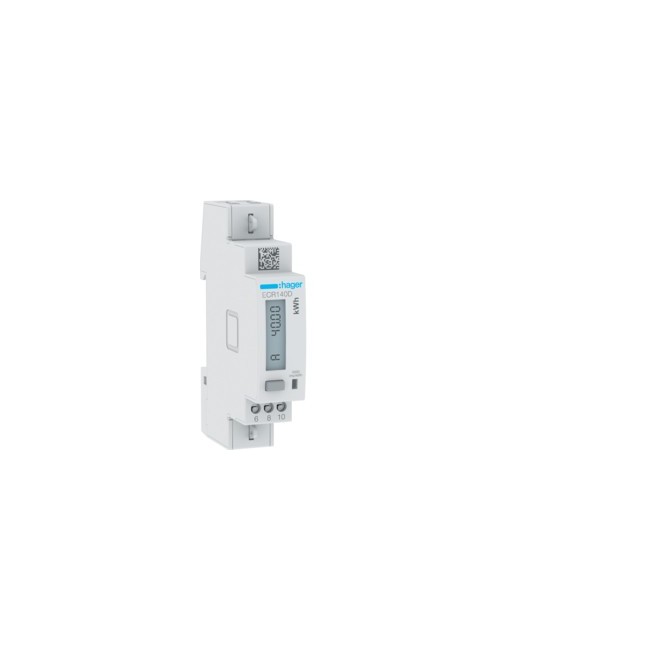 COMPTEUR MONO 40A MODBUS MID - GESTION DU BATIMENT  HAGER ECR140D