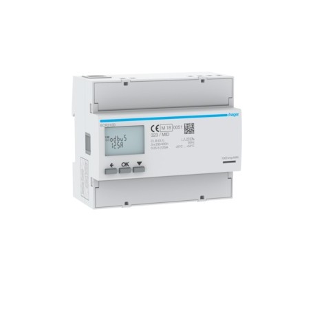 COMPTEUR TRI 125A MODBUS MID - GESTION DU BATIMENT  HAGER ECR310D