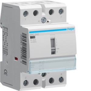 Contacteur manu 40A, 2F, 230V - AUTOMATISMES  HAGER ERC240