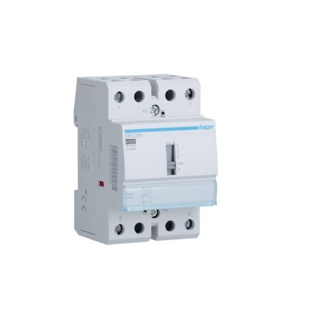 Contact cde manu 63A, 2F, 230V - AUTOMATISMES  HAGER ERC263