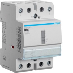 Contact cde manu 63A, 2F, 24V - AUTOMATISMES HAGER ERD263