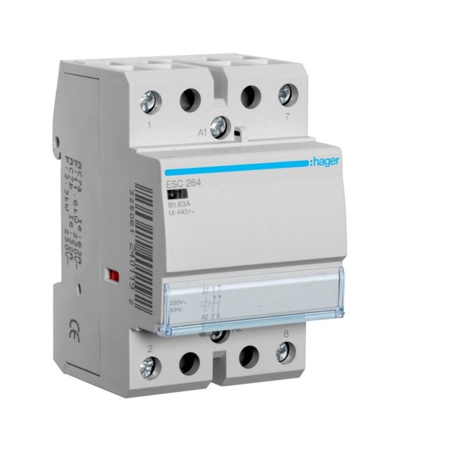 Contact 63A, 2O, 230V - AUTOMATISMES  HAGER ESC264