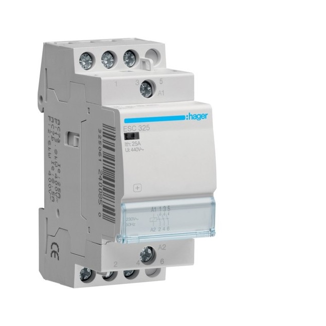 Contact 25A, 3F, 230V - AUTOMATISMES  HAGER ESC325