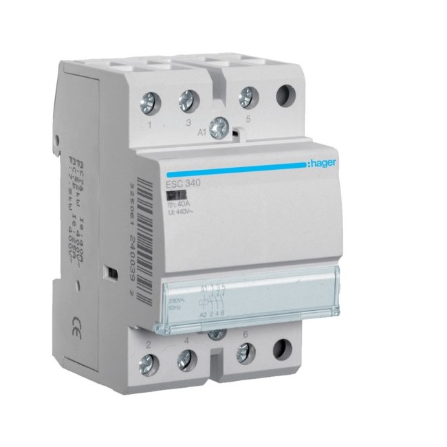 Contact 40A, 3F, 230V - AUTOMATISMES  HAGER ESC340
