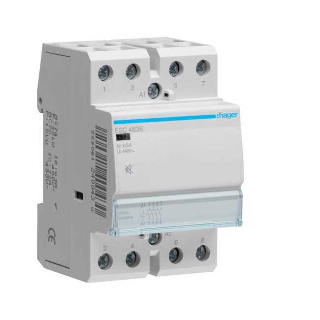 Contact sil 63A, 4F, 230V - AUTOMATISMES  HAGER ESC463S