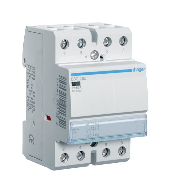 Contact 63A, 2F+2O, 230V - AUTOMATISMES  HAGER ESC465