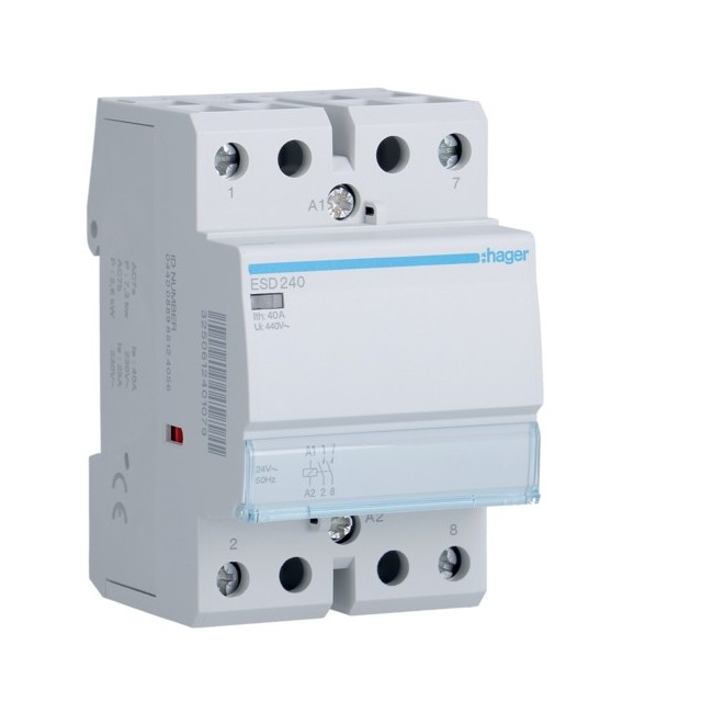 Contact 40A, 2F, 24V - AUTOMATISMES  HAGER ESD240
