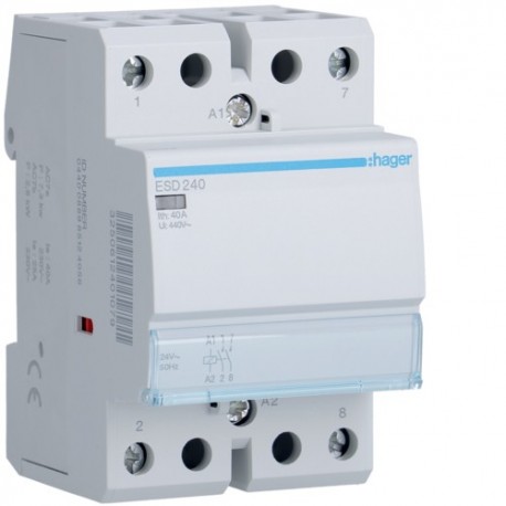 Contact 40A, 2F, 24V - AUTOMATISMES  HAGER ESD240
