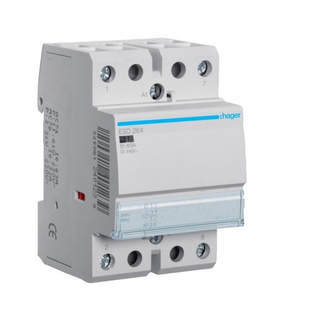 Contact 63A, 2O, 24V - AUTOMATISMES  HAGER ESD264