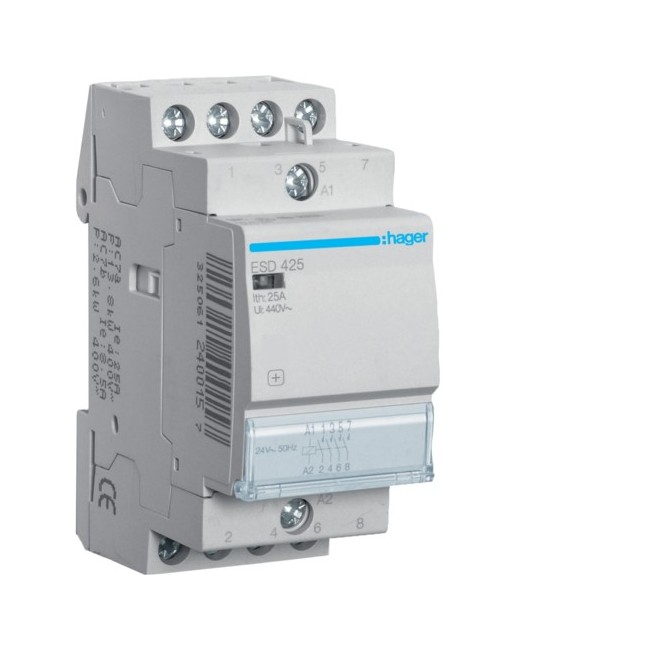 Contact 25A, 4F, 24V - AUTOMATISMES  HAGER ESD425