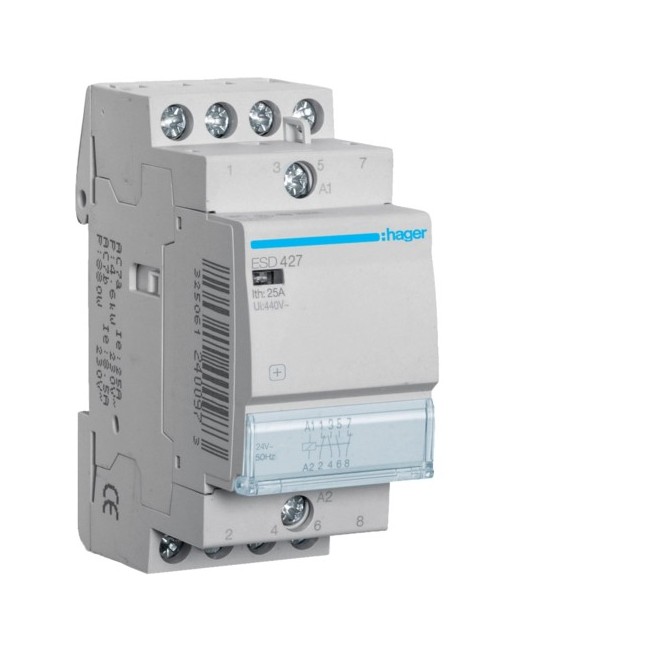 Contact 25A, 2F+2O, 24V - AUTOMATISMES  HAGER ESD427