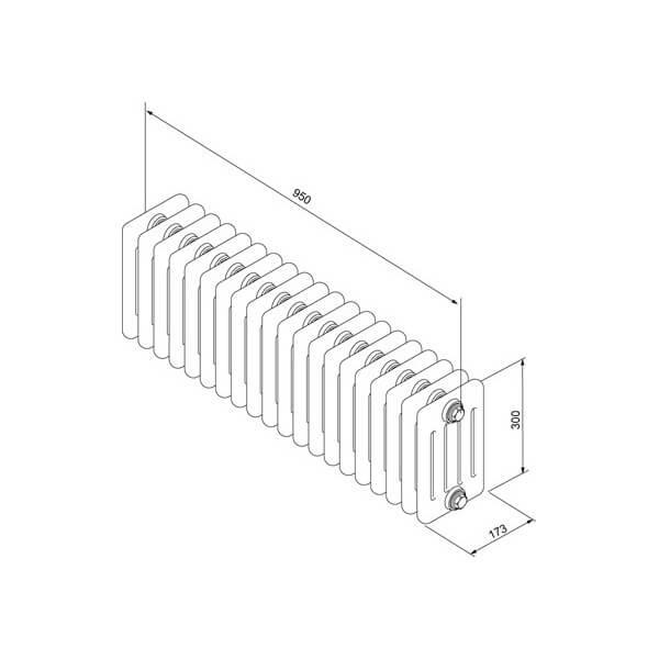 Radiateur électrique Acova Vuelta horizontal sans régulation TMC