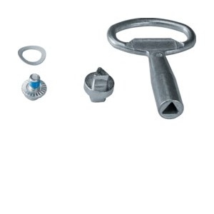 Serrure triangle mâle+cle IP5- - ENVELOPPES  HAGER FZ502