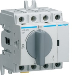 Inter coupure appar 4P 63A - APPAREILLAGE DE TETE HAGER HAB406