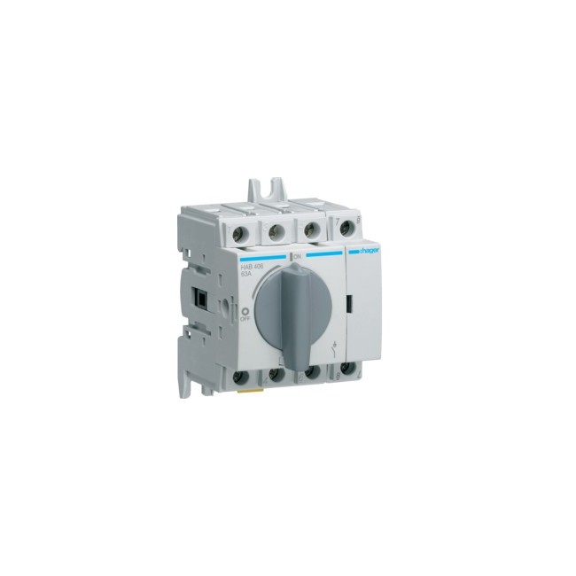 Inter coupure appar 4P 63A - APPAREILLAGE DE TETE  HAGER HAB406