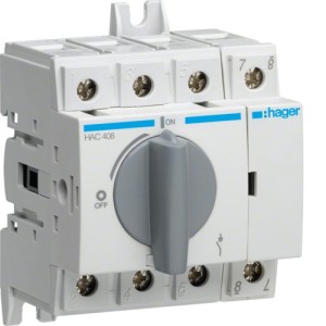 Inter coupure appar 4P 80A - APPAREILLAGE DE TETE  HAGER HAC408