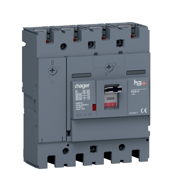 Inter h3+P250 SW 4x250A - APPAREILLAGE DE TETE  HAGER HCT251AR