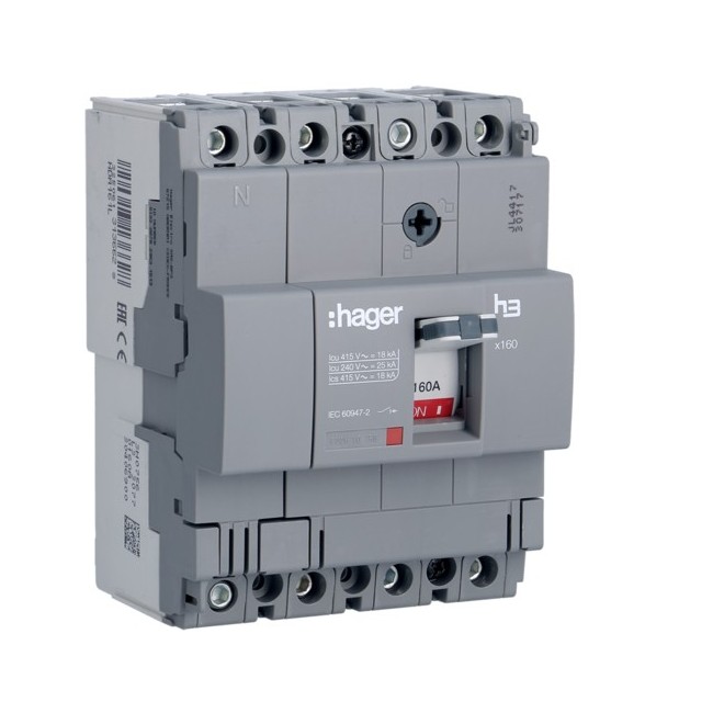 Disj.x160 4P 18kA 160A fixe - APPAREILLAGE DE TETE  HAGER HDA161L