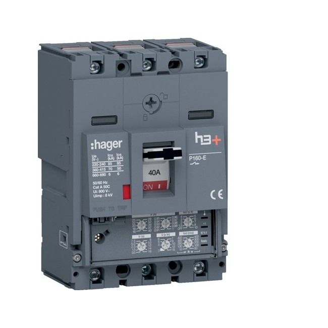 Disj.h3+P160 LSI 3x40A 70kA - APPAREILLAGE DE TETE  HAGER HES040JC
