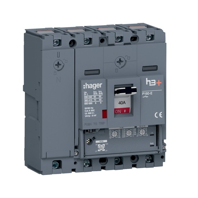 Disj.h3+P160 LSNI 4x40A 70kA - APPAREILLAGE DE TETE  HAGER HES041GC