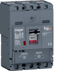 Disj.h3+P160 TM 3x80A 70kA - APPAREILLAGE DE TETE HAGER HES080DC