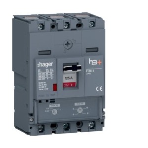 Disj.h3+P160 TM 3x125A 70kA - APPAREILLAGE DE TETE  HAGER HES125DC
