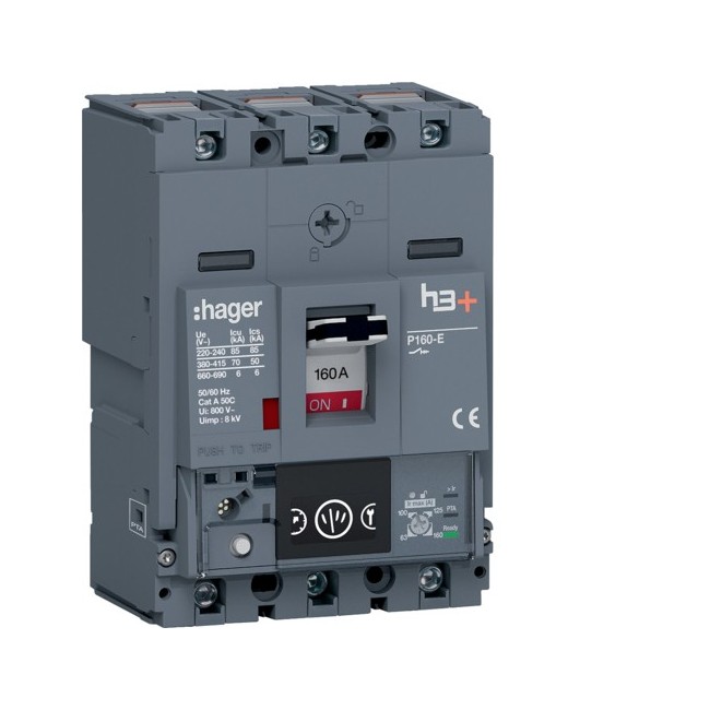 Disj.h3+P160 Ener 3x160A 70kA - APPAREILLAGE DE TETE  HAGER HES160NC