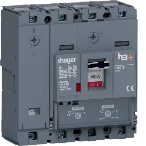 Disj.h3+P160 TM 4x160A 70kA - APPAREILLAGE DE TETE  HAGER HES161DC