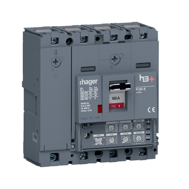 Disj.h3+P160 LSI 4x160A 70kA - APPAREILLAGE DE TETE  HAGER HES161JC