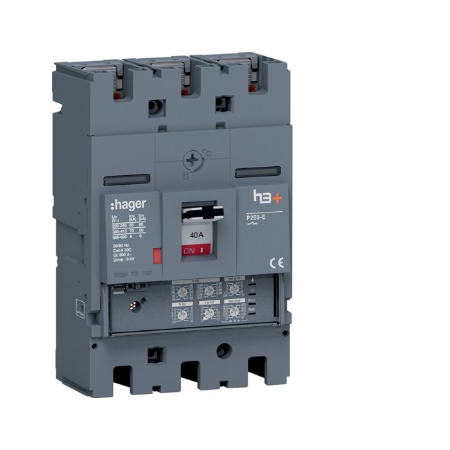 Disj.h3+P250 LSI 3x40A 70kA - APPAREILLAGE DE TETE  HAGER HET040JR