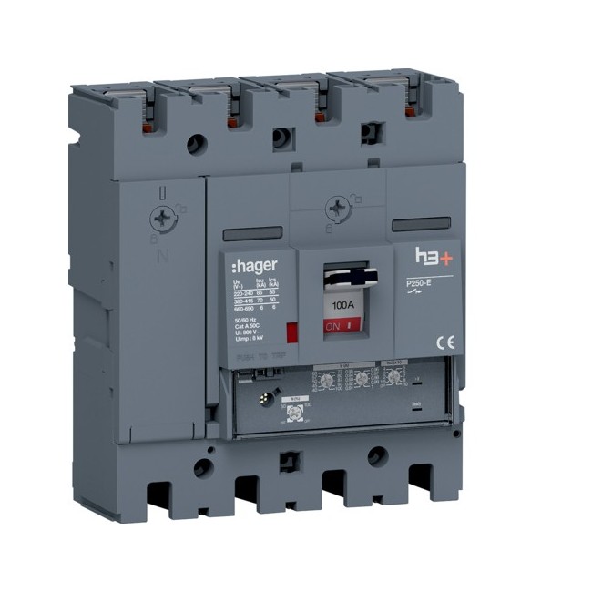 Disj.h3+P250 LSNI 4x100A 70kA - APPAREILLAGE DE TETE  HAGER HET101GR