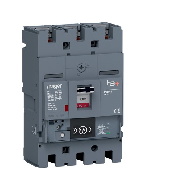 Disj.h3+P250 Ener 3x160A 70kA - APPAREILLAGE DE TETE  HAGER HET160NR