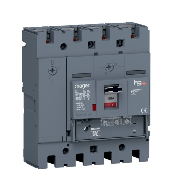 Disj.h3+P250 LSNI 4x160A 70kA - APPAREILLAGE DE TETE  HAGER HET161GR