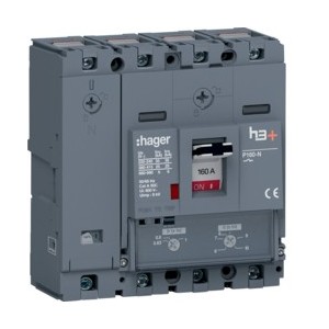Disj.h3+P160 TM 4x160A 25kA - APPAREILLAGE DE TETE  HAGER HHS161DC