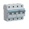 Disj.4P 15kA C-80A 6m - DISJONCTEURS MULTI. HAGER HMC480