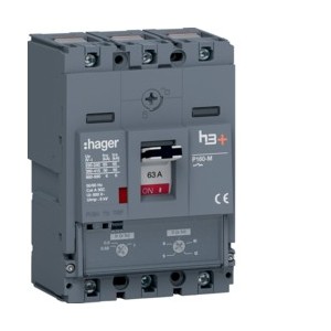 Disj.h3+P160 TM 3x63A 50kA - APPAREILLAGE DE TETE  HAGER HMS063DC