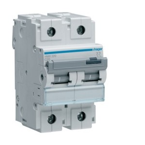 Disj.2P 50kA C-20A 3m - DISJONCTEURS MULTI.  HAGER HMX220