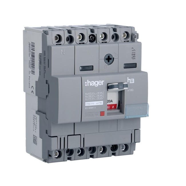 Disj.x160 4P 40kA 20A mag fixe - APPAREILLAGE DE TETE  HAGER HNA021M