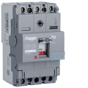 Disj.x160 3P 40kA 80A mag fixe - APPAREILLAGE DE TETE  HAGER HNA080M