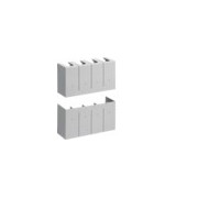 Cache borne h1000 4P long - APPAREILLAGE DE TETE  HAGER HYE022H