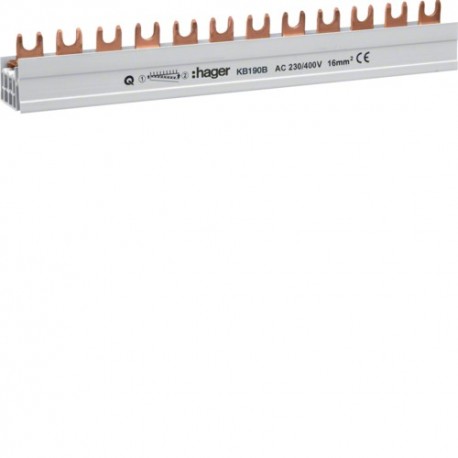 Barre pont 1P lang 20mm² 57m - CONNEXION  HAGER KB190B