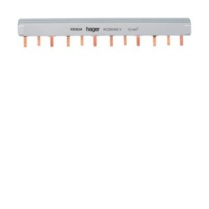 Barre pont 3P lang. 10mm² 12m - CONNEXION  HAGER KB363A