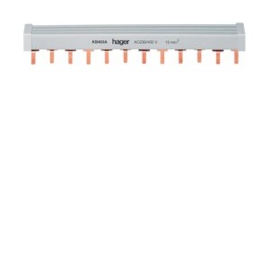 Barre pont 3P+N lang.10mm² 12m - CONNEXION  HAGER KB463A