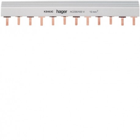 Barre pont 3P+N lang.10mm² 24m - CONNEXION  HAGER KB463C