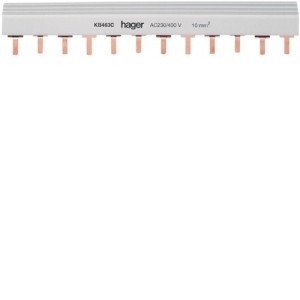 Barre pont 3P+N lang.10mm² 24m - CONNEXION  HAGER KB463C