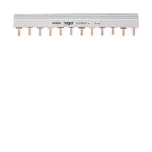 Barre pont 3P+N lang.10mm² 24m - CONNEXION  HAGER KB463C