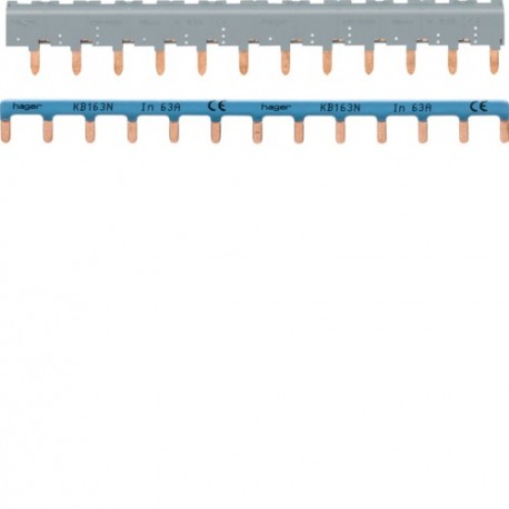 Barres pontage 3P+N 12 mod - CONNEXION  HAGER KBN863A